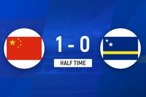 半场-张玉宁助攻韦世豪破门王钰栋、徐彬染黄 国足暂1-0库拉索