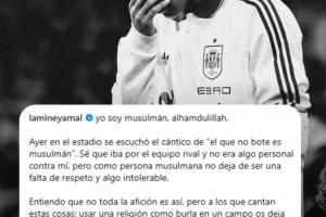 球迷唱嘲弄穆斯林歌曲，亚马尔：足球是来享受的，不是侮辱他人的