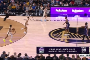 不白给！麦克德莫特三分助国王反超勇士 最多曾落后16分