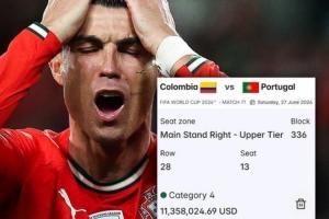 FIFA官方平台有一张世界杯哥伦比亚vs葡萄牙门票，售价1100万美元