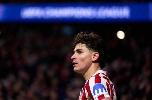 本赛季欧冠阿尔瓦雷斯已经参与13粒进球，只有姆巴佩比他更多