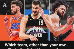 TA球员调查之“谁夺冠”：雷霆50%第1 马刺2绿军3掘金4骑士&湖人6