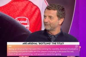 舍伍德:阿尔特塔在场边要镇定克制一些,若战胜曼城就能夺冠