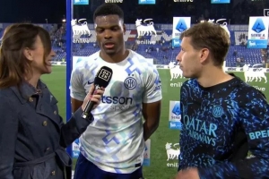 邓弗里斯：锁定意甲冠军？再等等看吧，我们要保持专注并继续前进