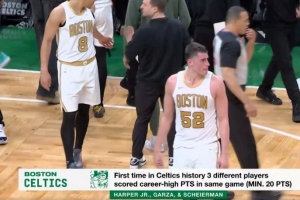 人才济济！哈珀、加尔扎、谢尔曼皆砍下生涯新高 绿军队史首次