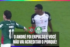 科林蒂安球员安德烈因不雅动作被罚下，近3轮该队2名球员因此染红