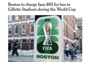 TA:世界杯期间波士顿的巴士票价大幅提升,往返巴士收费达95美元