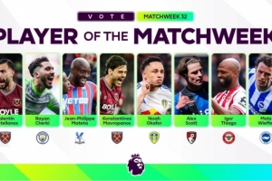 英超官方本轮最佳球员候选:谢尔基领衔,奥卡福、马特塔在列