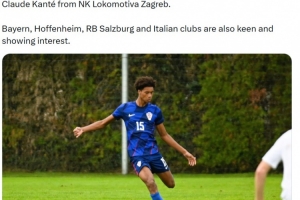 罗马诺：多特领先15岁后卫坎特争夺战，拜仁等球队也对其有意